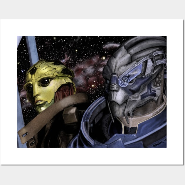 Thane Krios and Garrus Vakarian Wall Art by DMBarnham